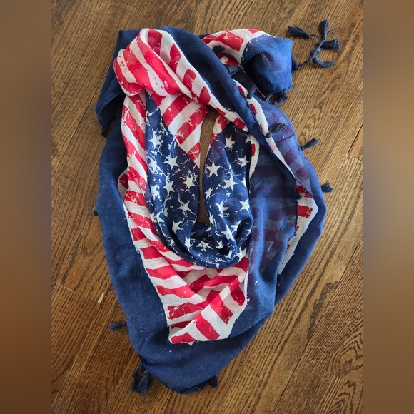 Accessories - Patriotic Flag Scarf -‎ Many Uses!